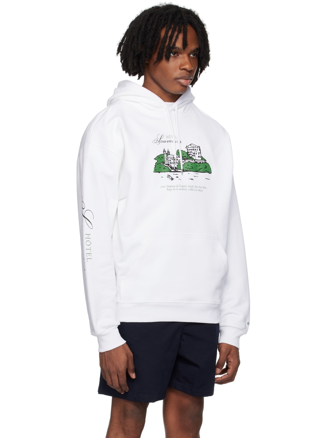 White JJJJound Edition 'Hôtel Souvenirs' Hoodie - 2