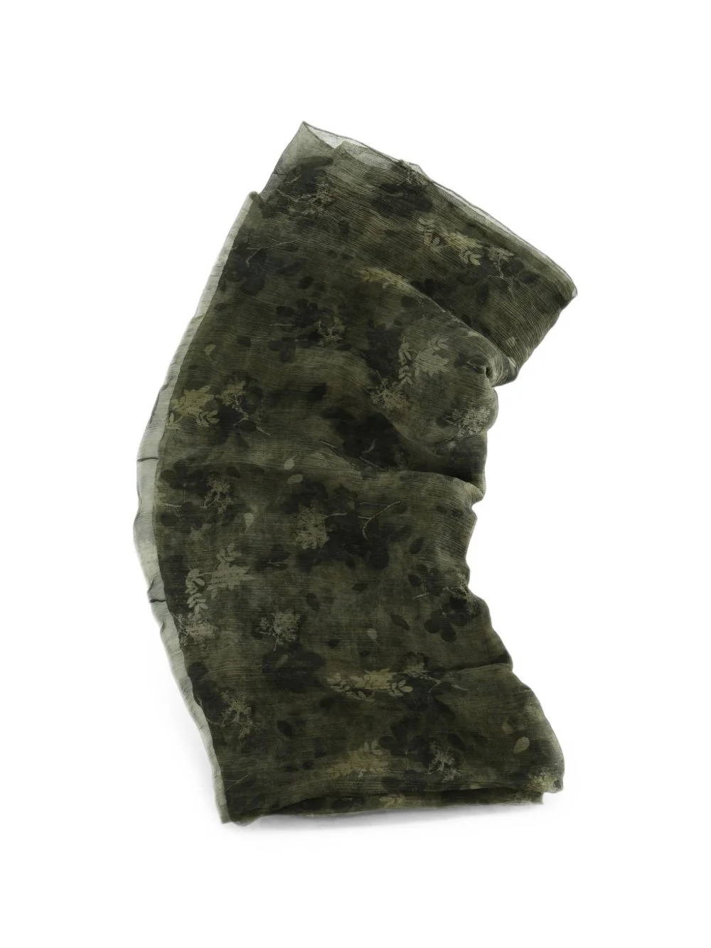 floral-print crinkled scarf - 1