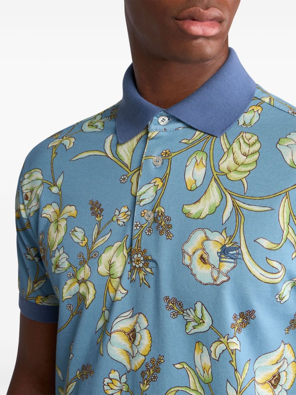floral polo shirt - 5