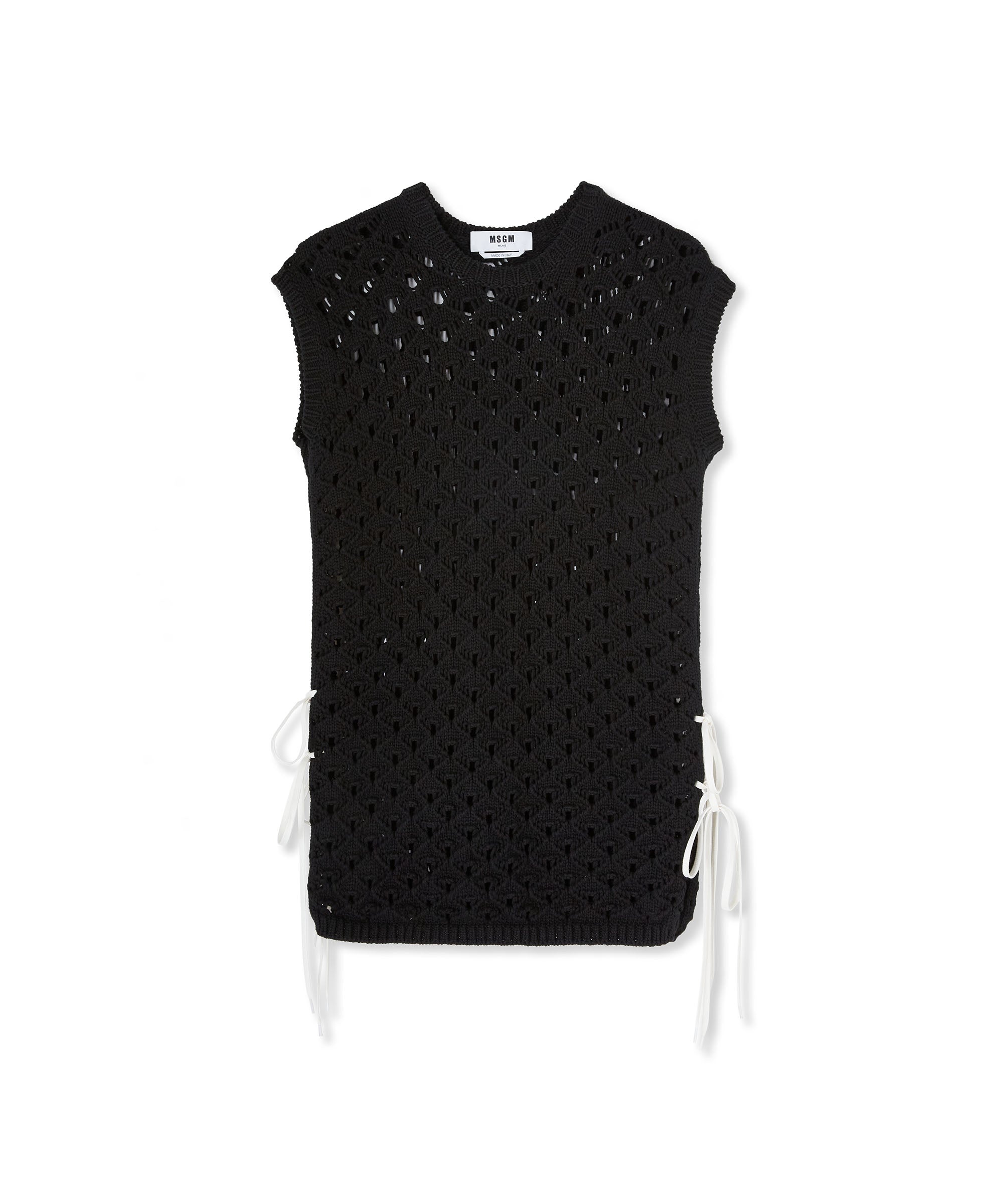 Crochet shirt cotton short dress - 1