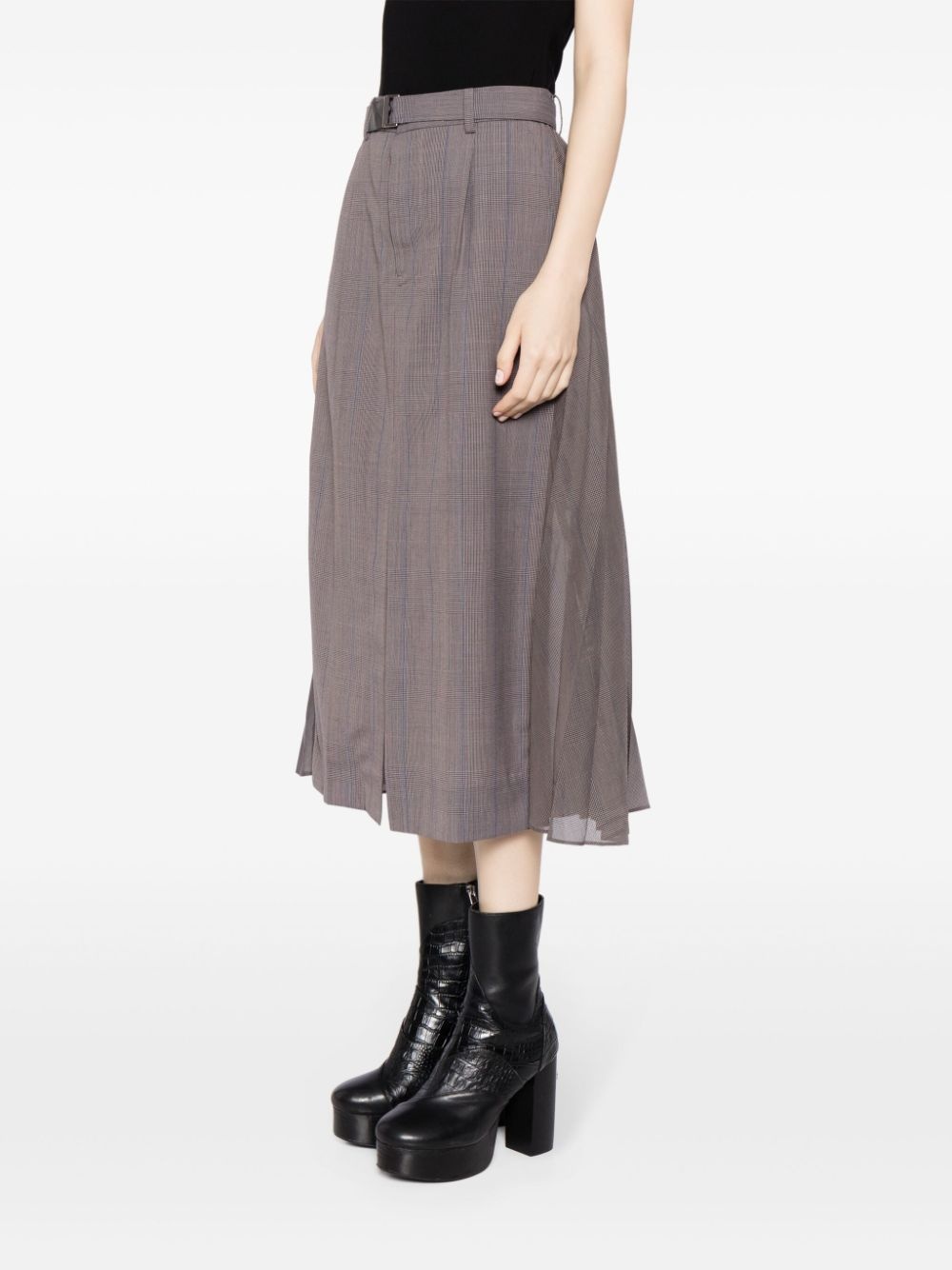 Prince of Wales check midi skirt - 3