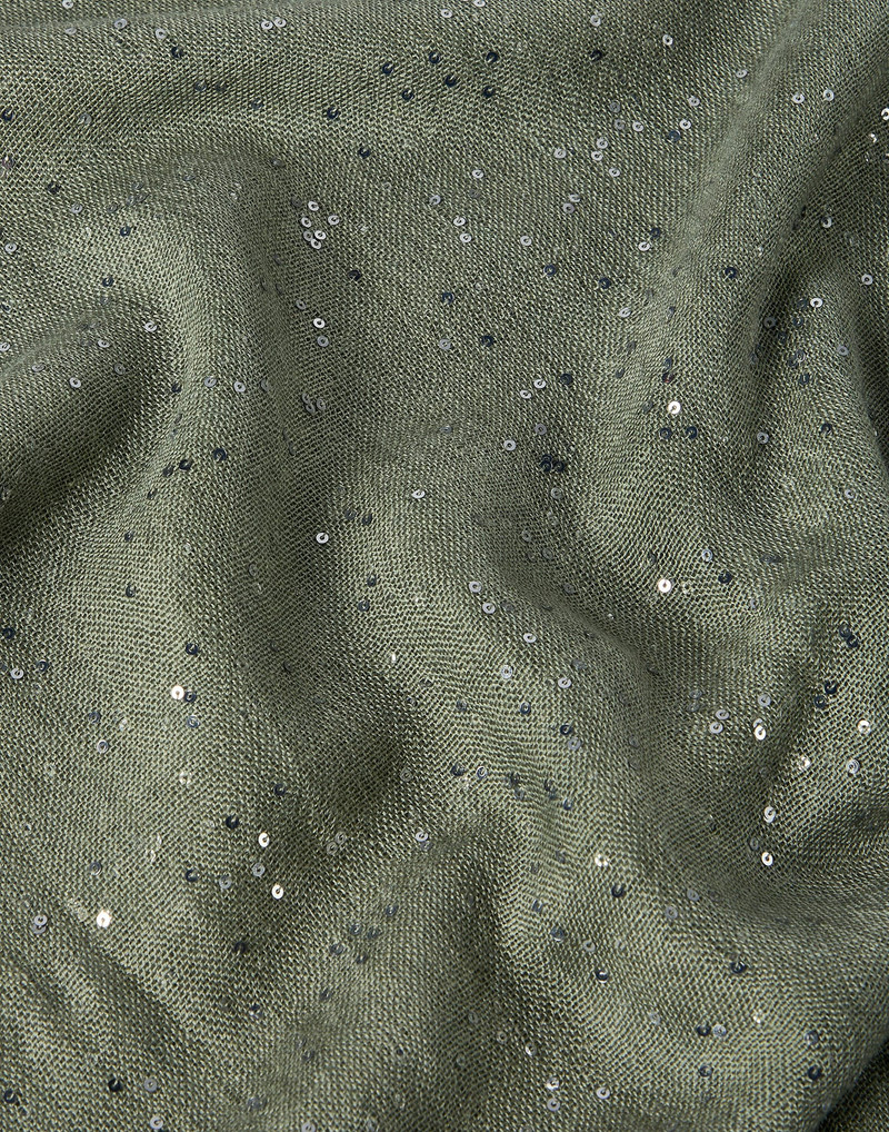 Lightweight cashmere and silk Diamond yarn knit scarf 3