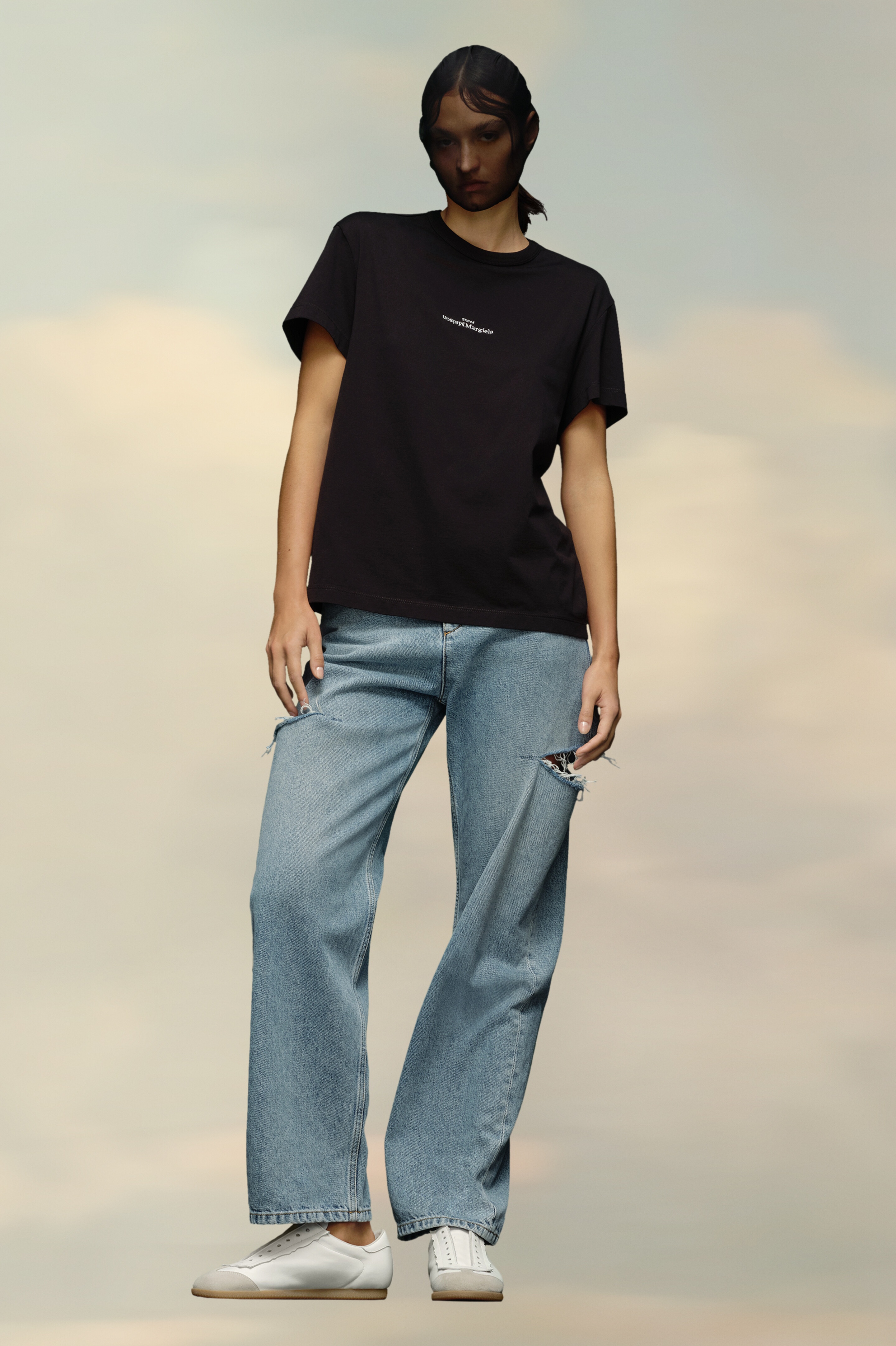 Maison Margiela Distorted logo T-shirt | REVERSIBLE