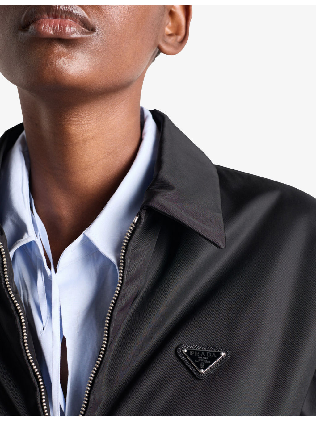 Re-Nylon Pointed-Collar Blouson Jacket - 6