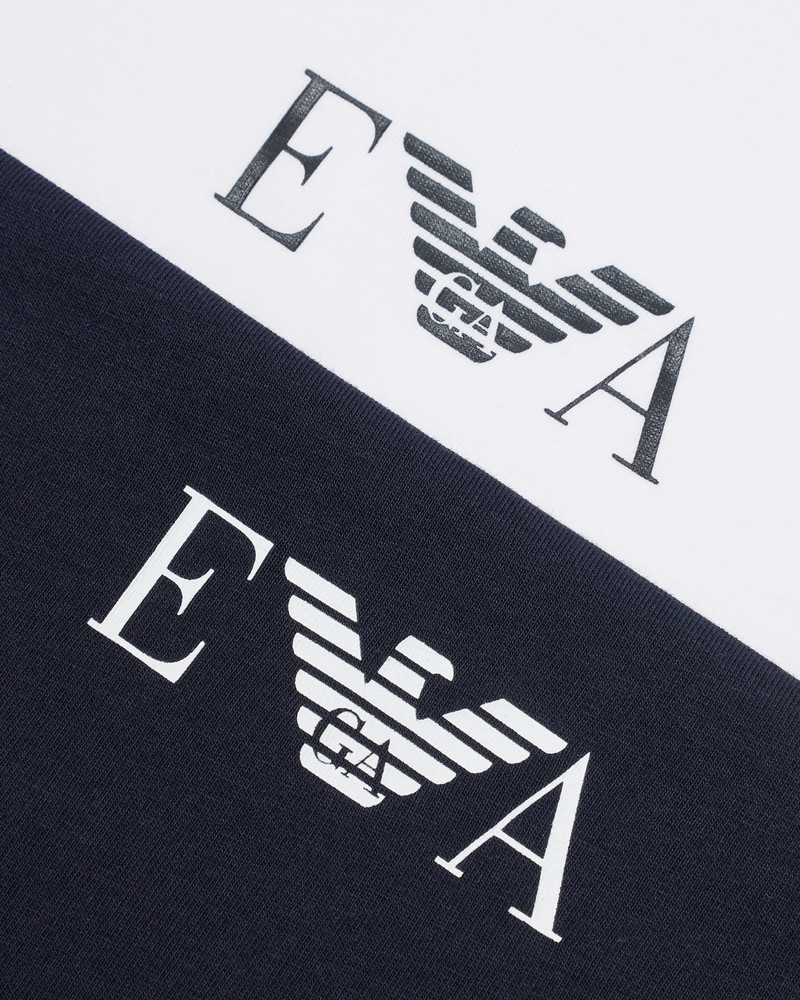 EMPORIO ARMANI TWO-PACK OF LOUNGEWEAR FITTED T-SHIRTS WITH A BOLD MONOGRAM LOGO outlook