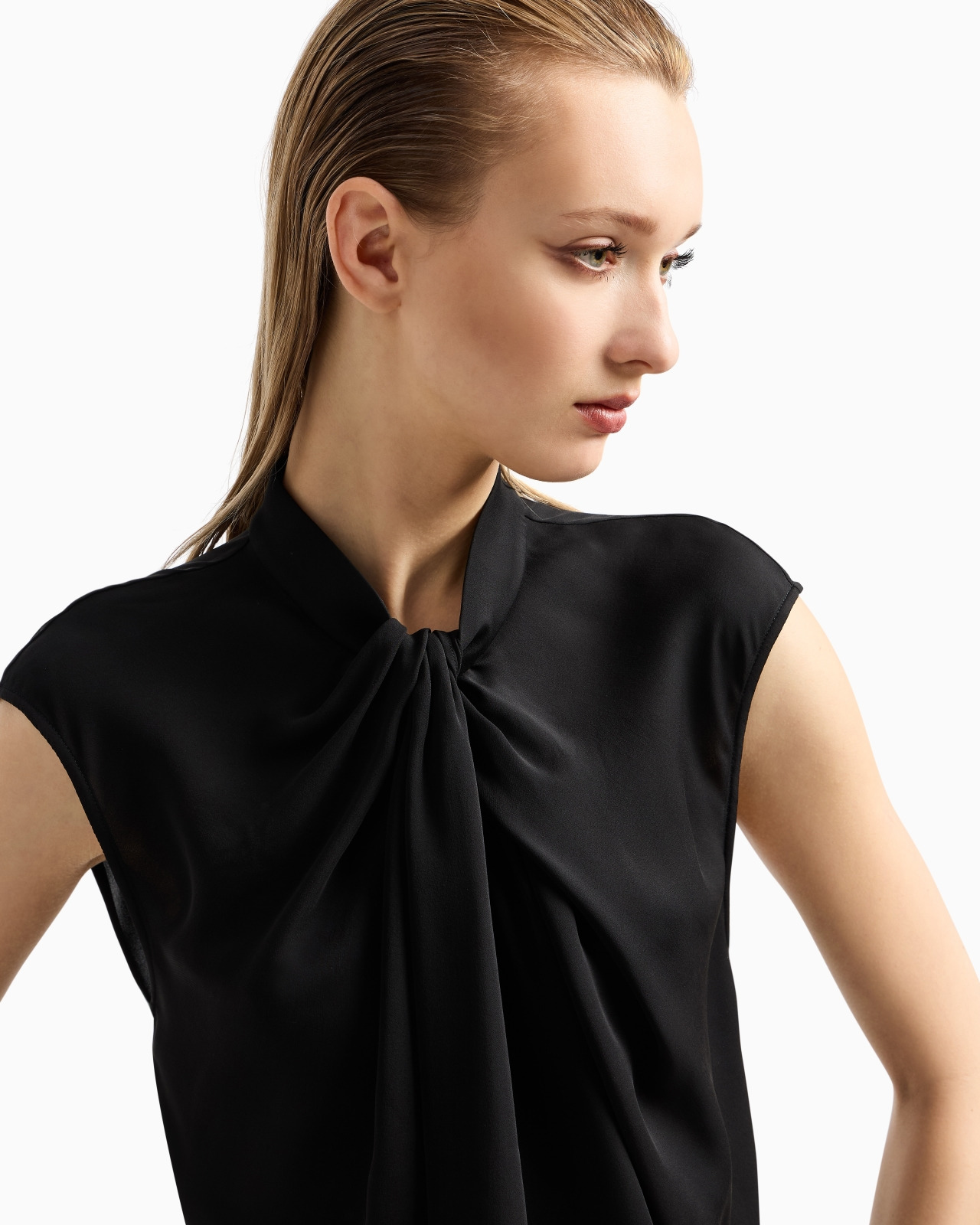 BLOUSE IN WASHED SILK DOUBLE GEORGETTE - 5