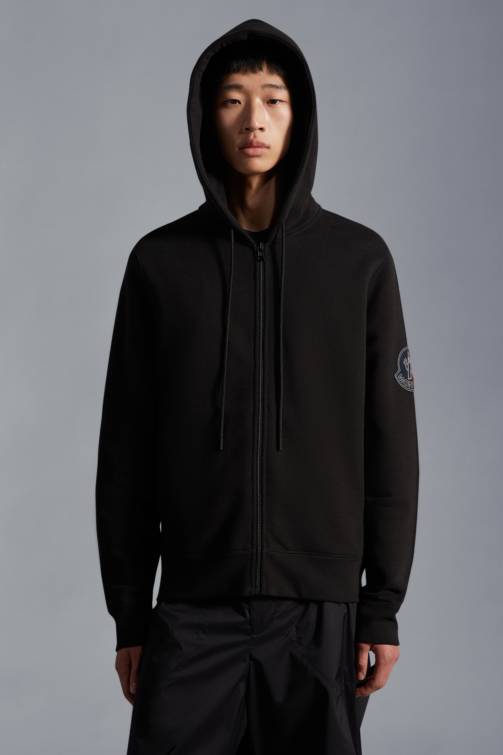 MONCLER｜HOOD/ZIP-UP (8G00010 8098U 999) Moncler Logo Zip-Up Hoodie | REVERSIBLE