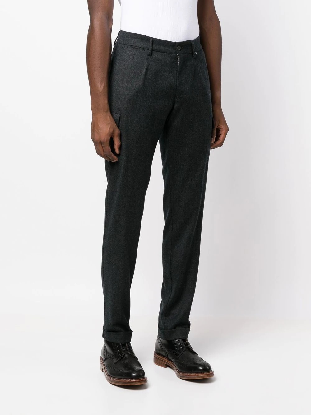 slim-fit tailored trousers - 3