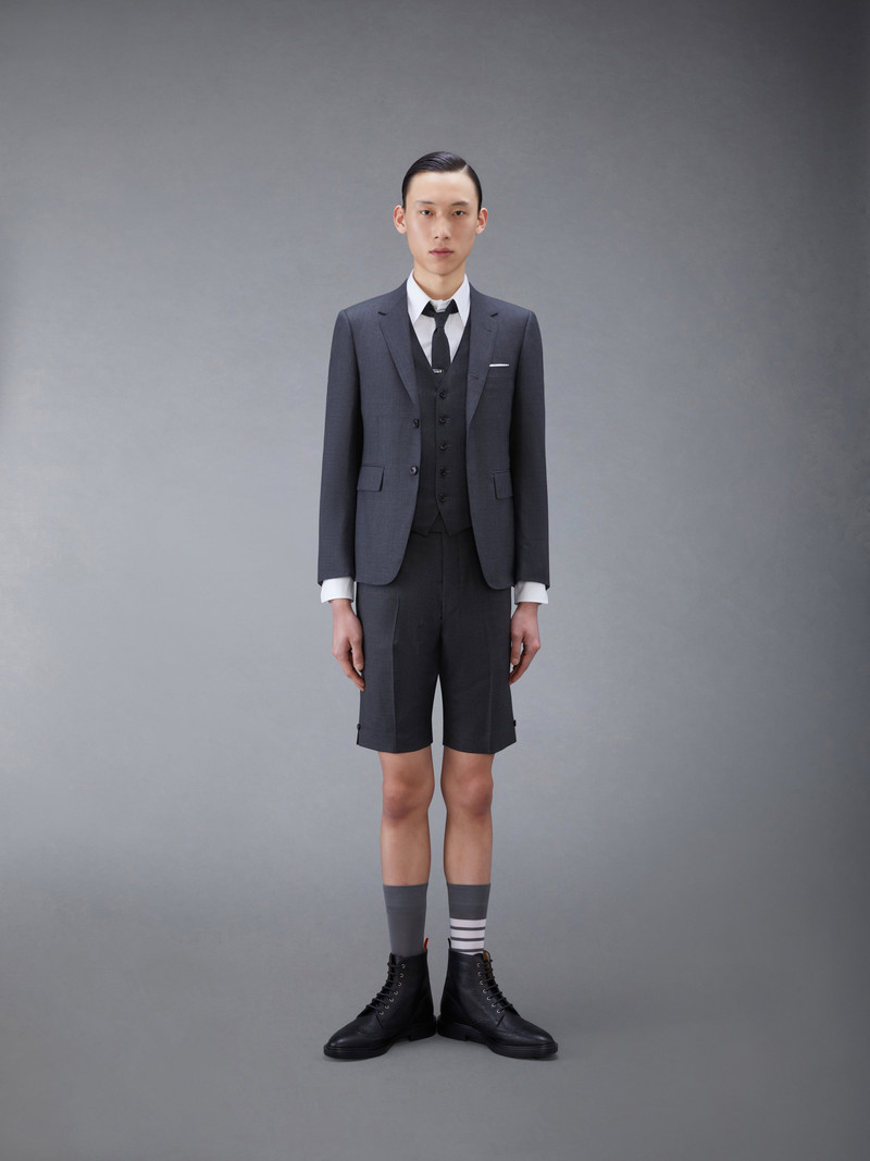 Dark Grey Super 120's Wool Twill Classic Suit and Tie 3