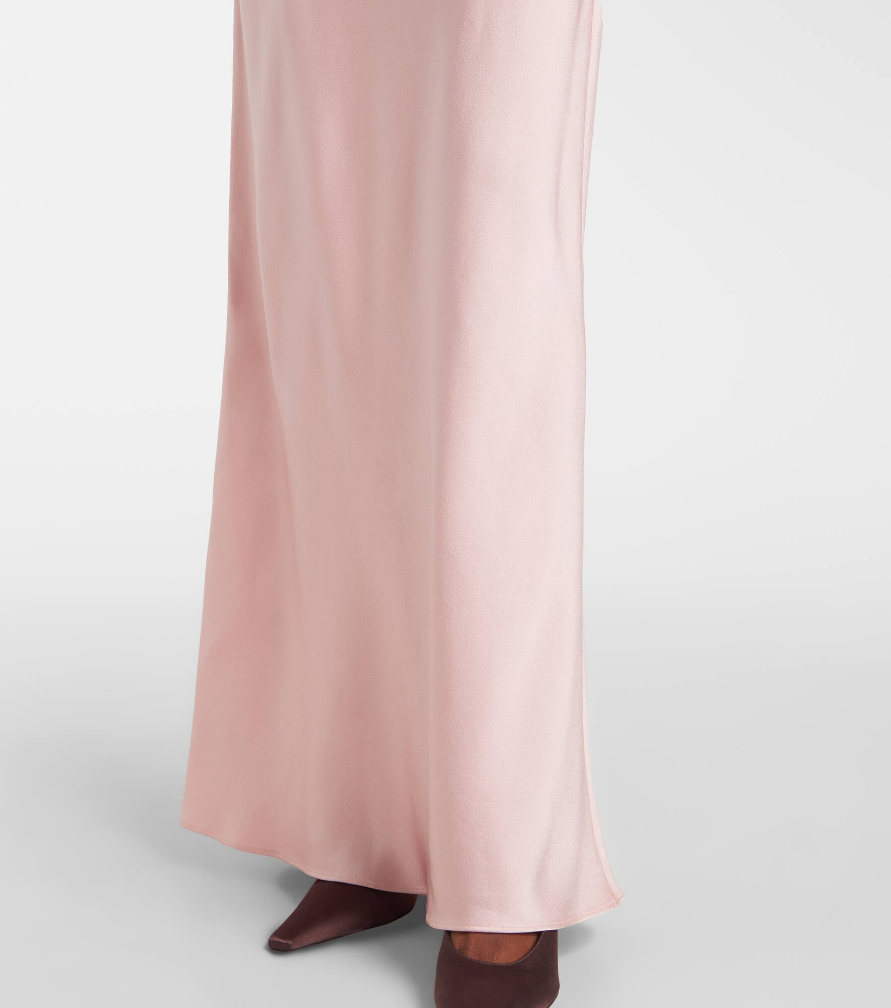 Draped satin gown - 5
