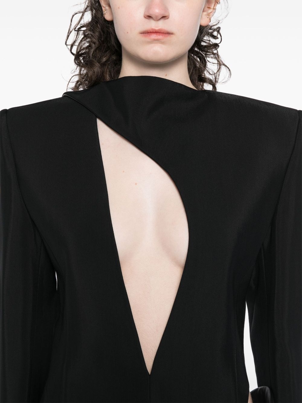 cut-out tailored dress - 5