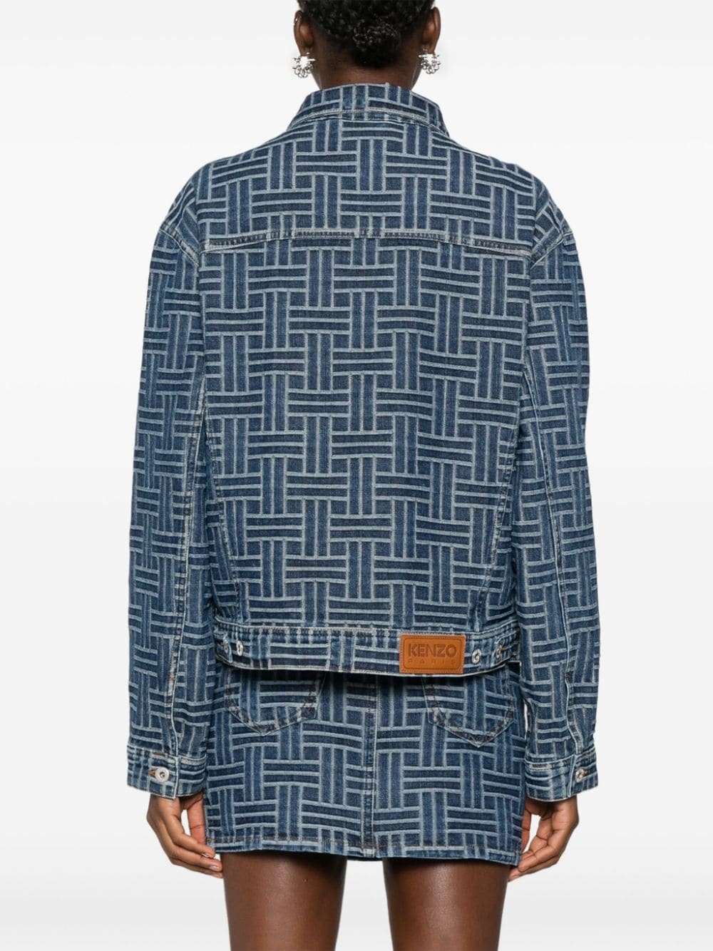 Weave denim jacket - 4