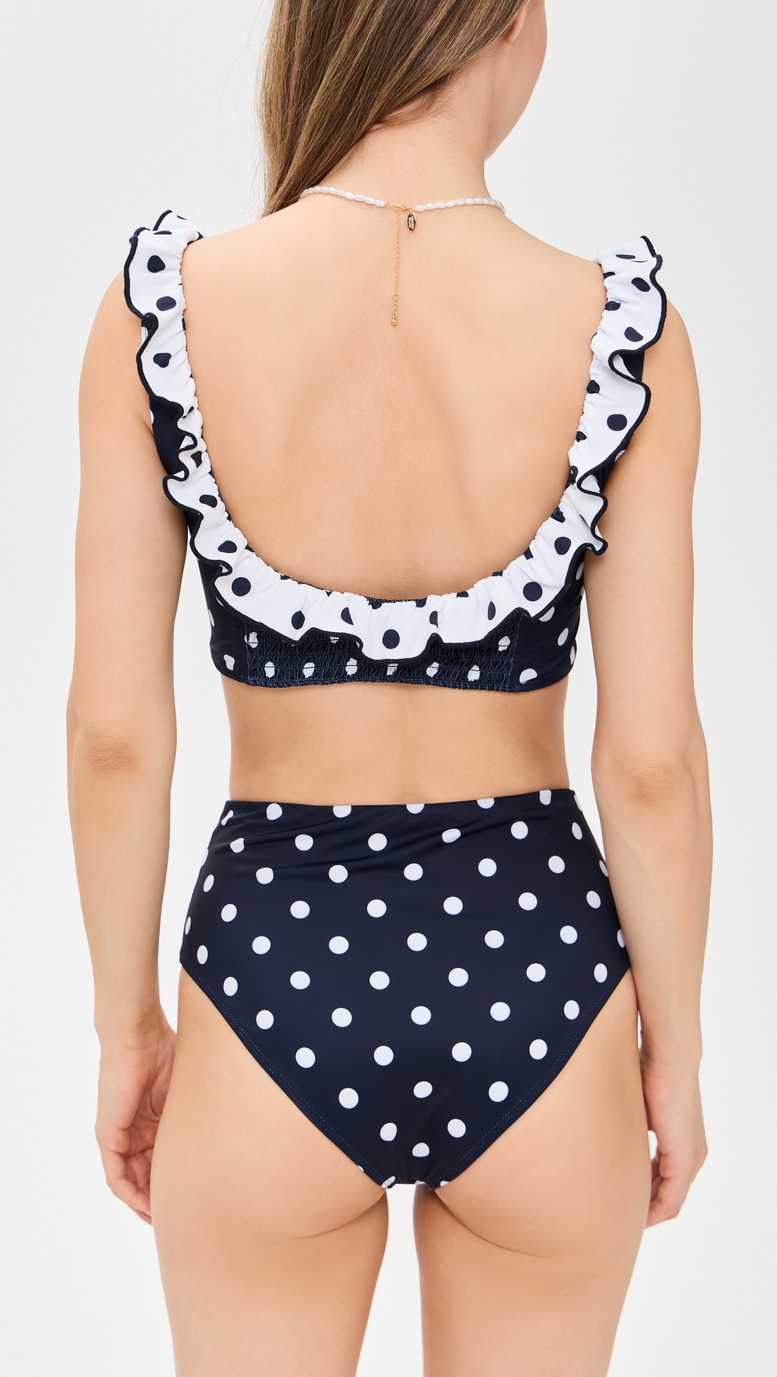 Paulina Polka Dot Ruffle Bikini Top - 2