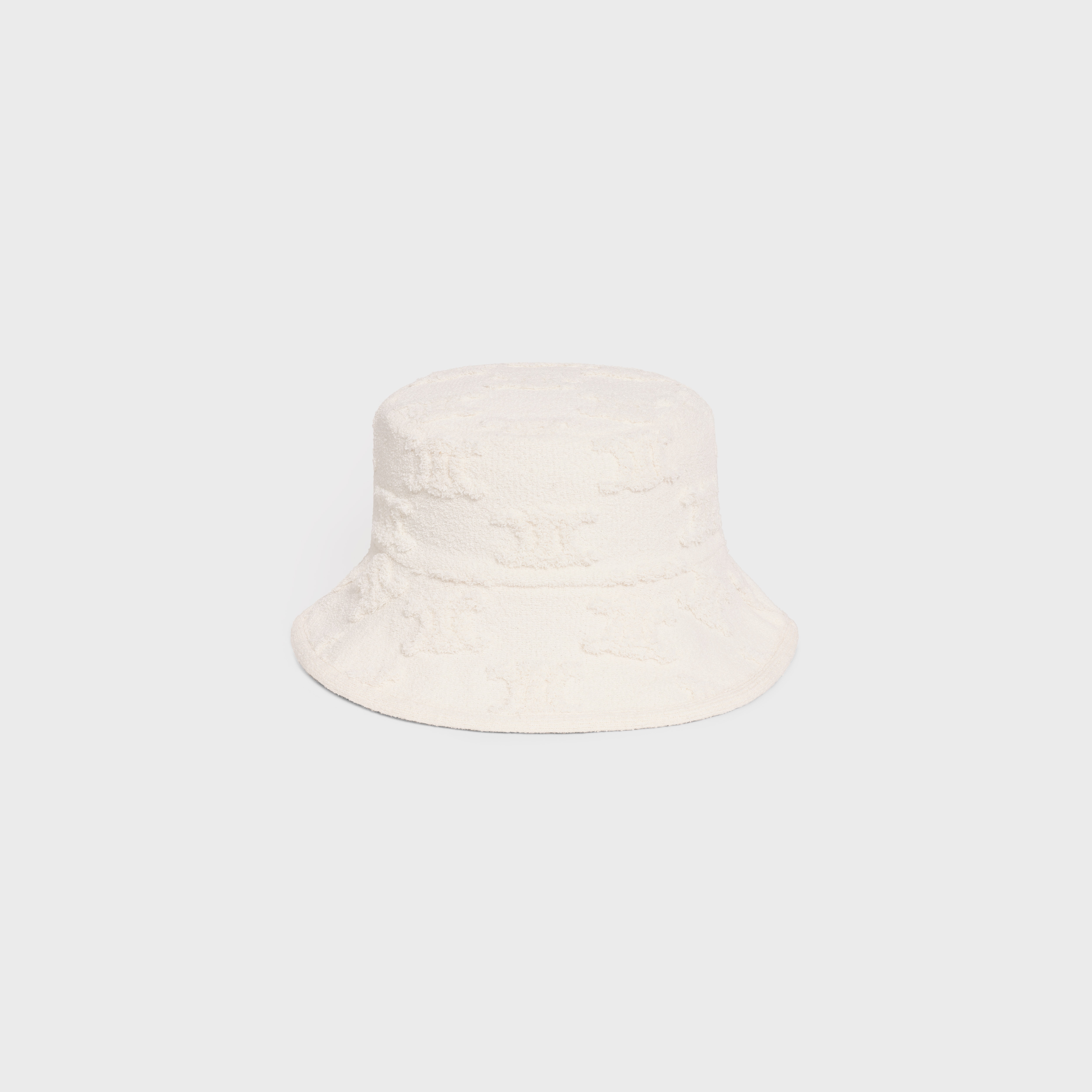 triomphe bucket hat in cotton bouclé - 2
