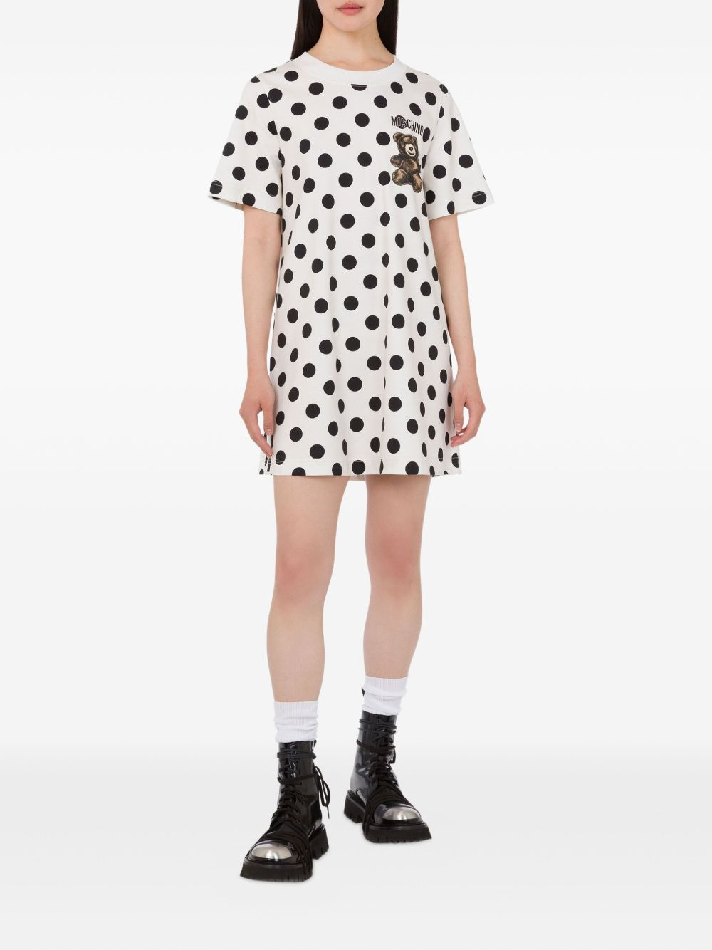 polka-dot teddy mini day dress - 2