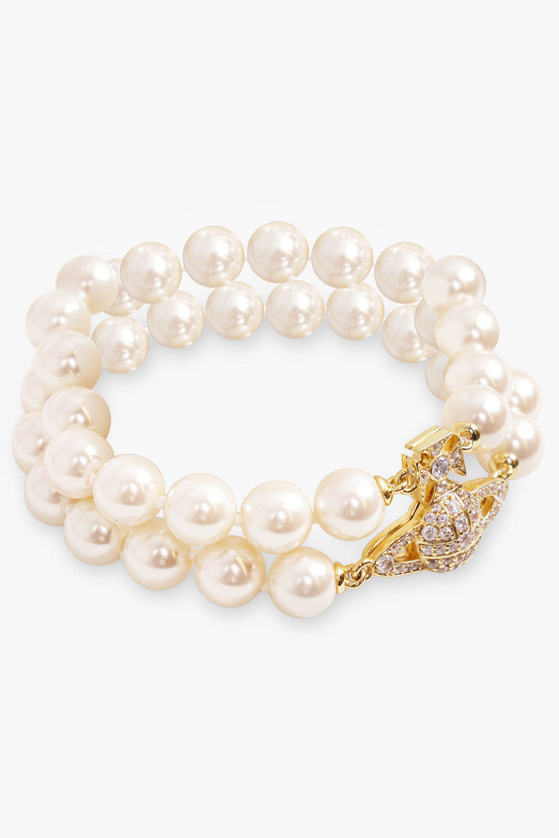 Vivienne Westwood GRAZIELLA PEARL BRACELET | GOLD/CREAM ROSE PEARL/WHITE outlook