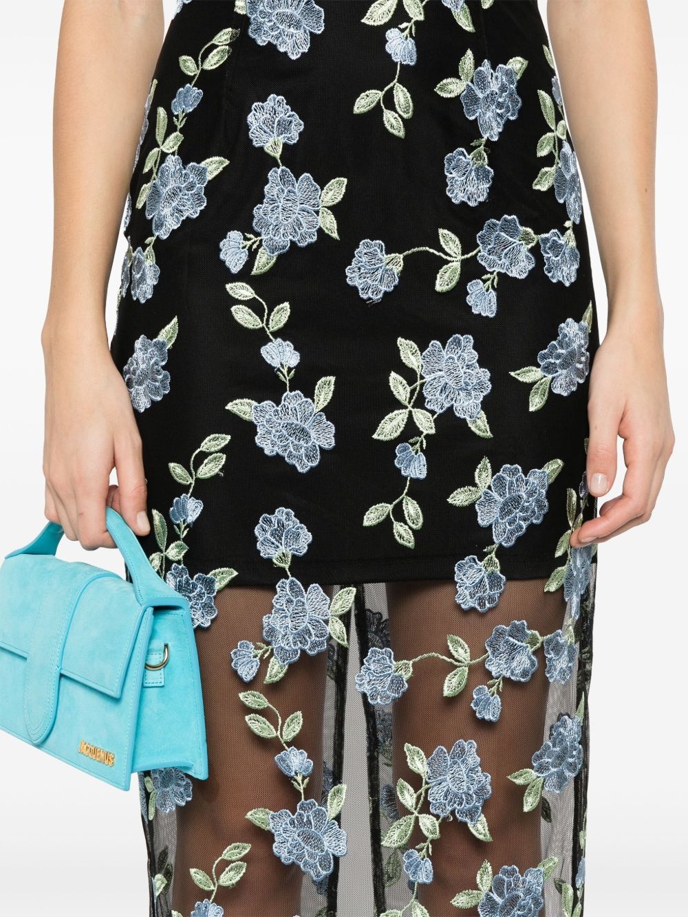 flower mesh maxi dress - 5