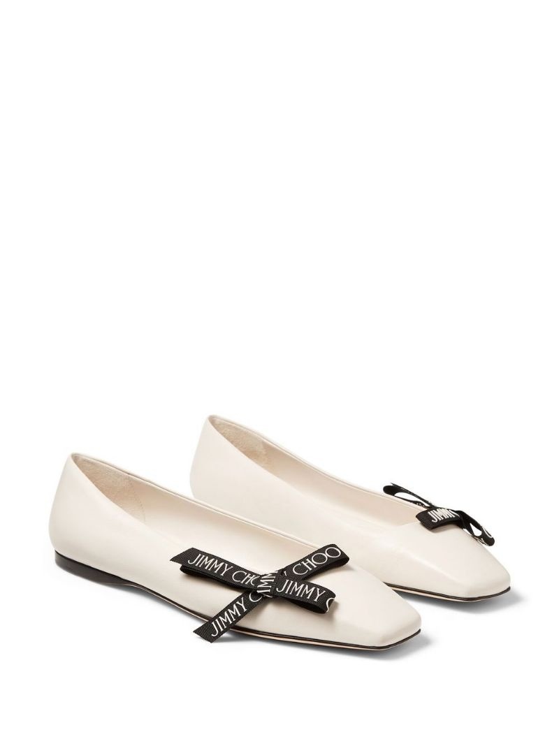 Veda logo-bow ballerina pumps - 2