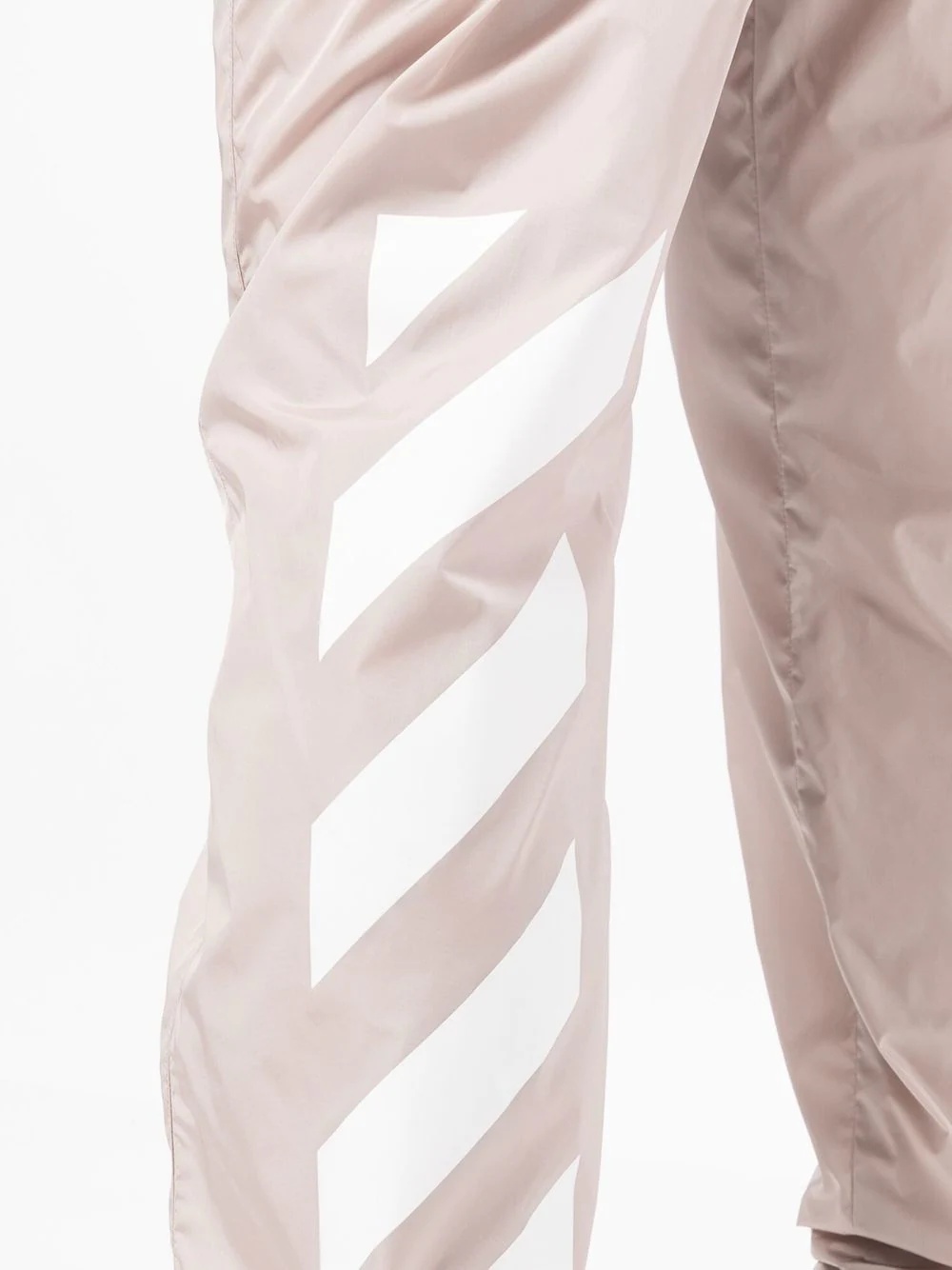 diagonal-stripe straight-leg trousers - 5