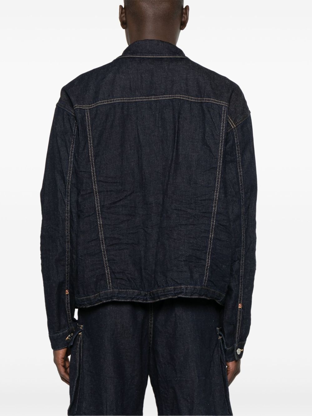 drawstring denim jacket - 4