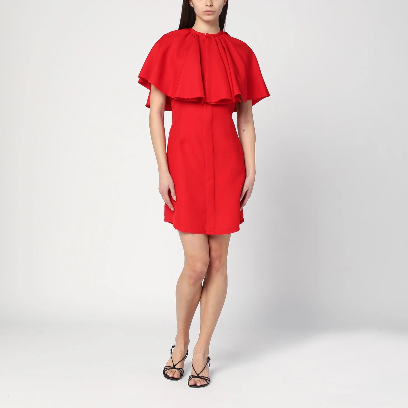 Mini red wool dress - 1