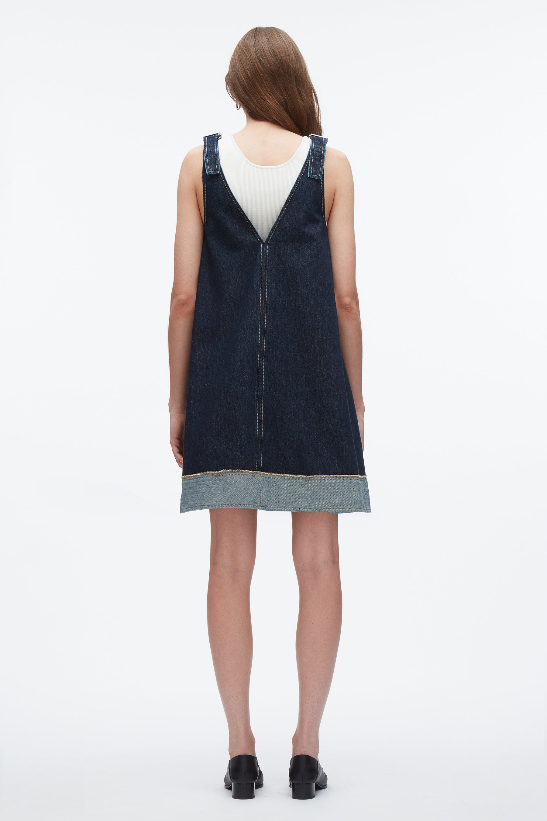 Denim Trapeze Mini Dress - 6