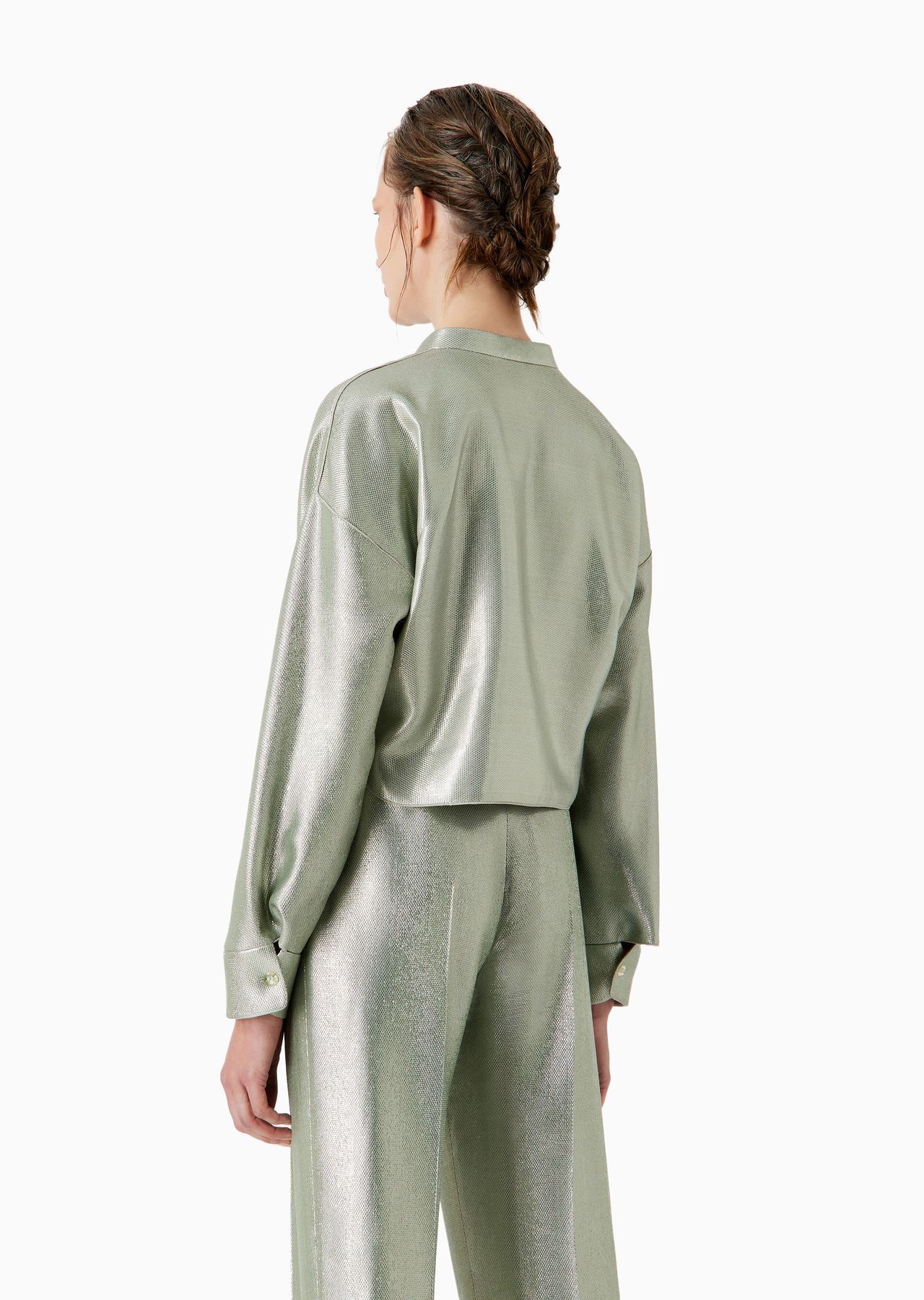 Short shirt in fluid armure lurex - 3