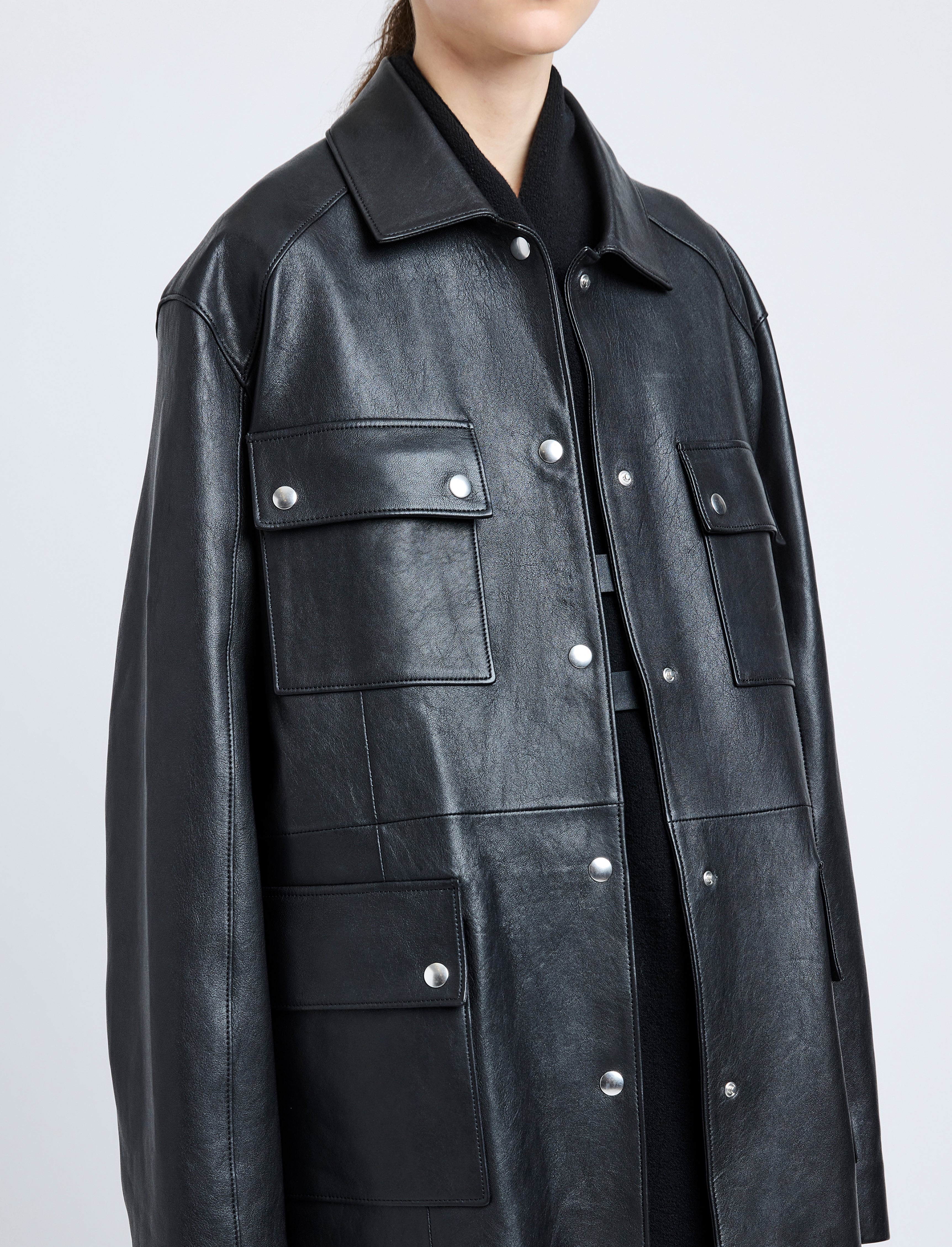 Brice Jacket in Grainy Leather - 6