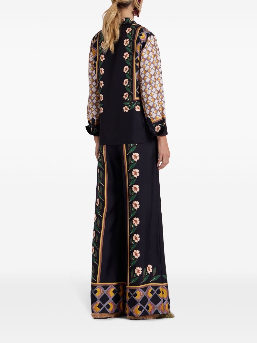 floral-print palazzo trousers - 3