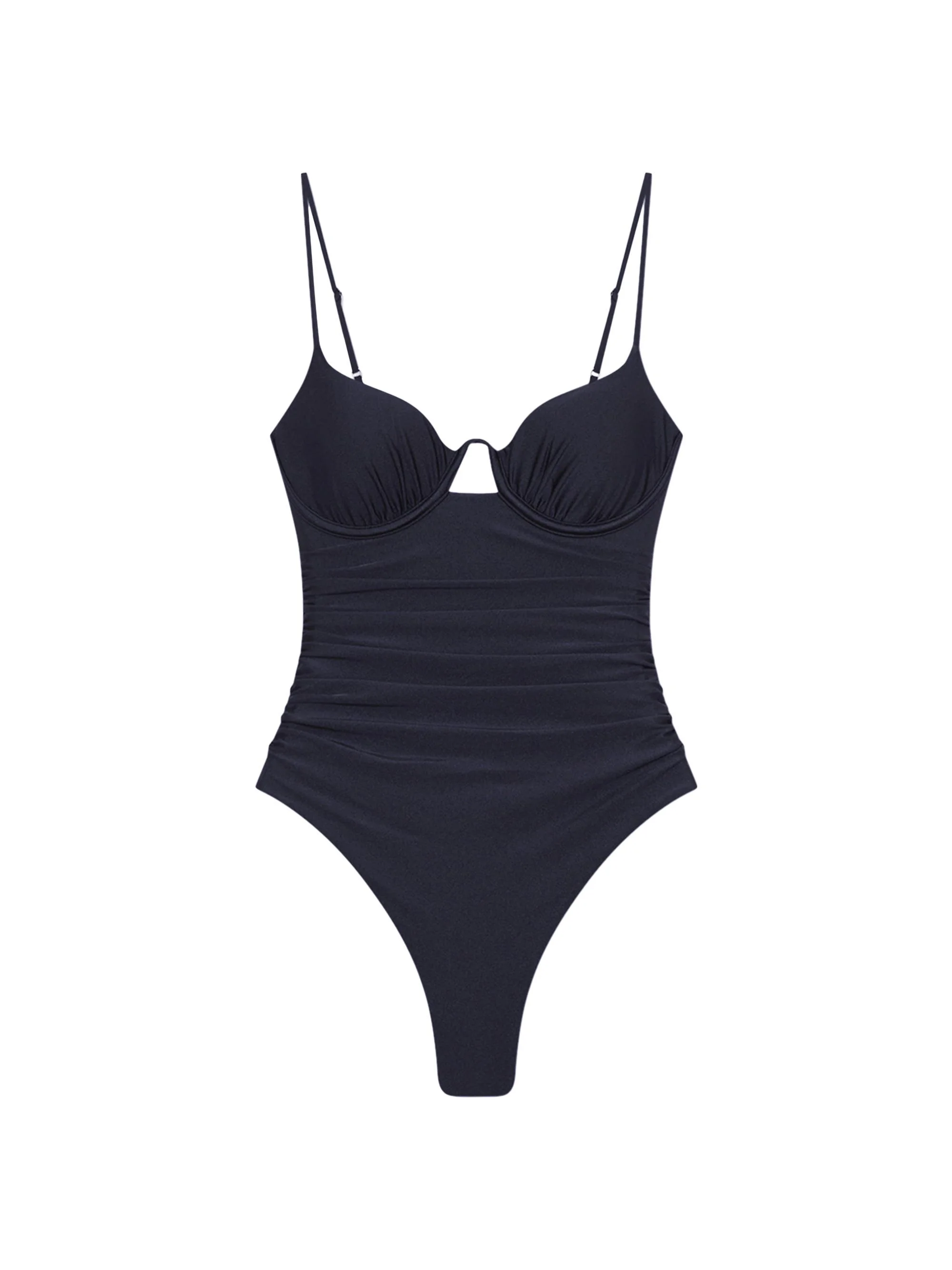 Laine Draped Satin Underwire 원피스 수영복 - 1