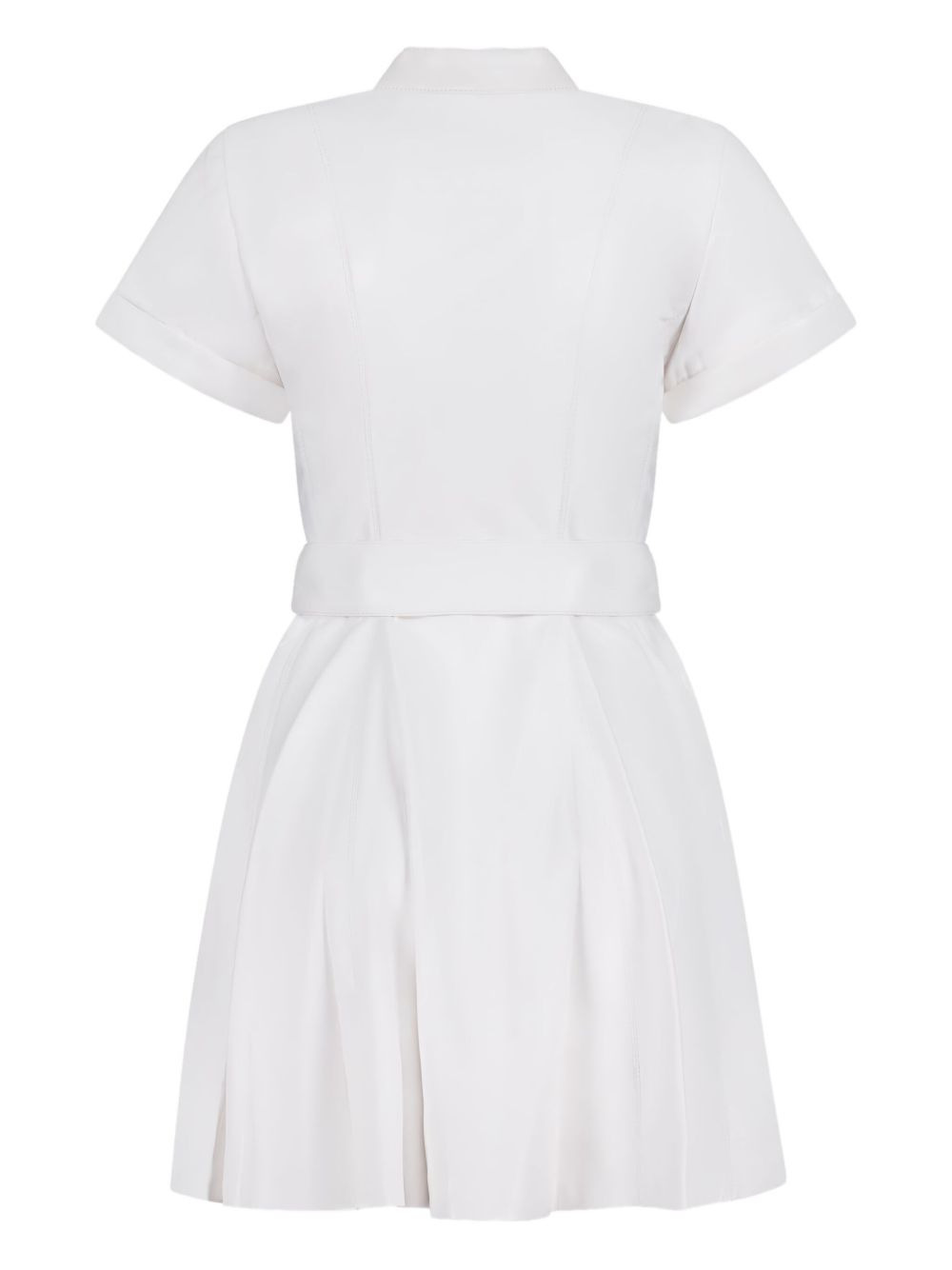 Lucy button-front pleated mini dress - 2