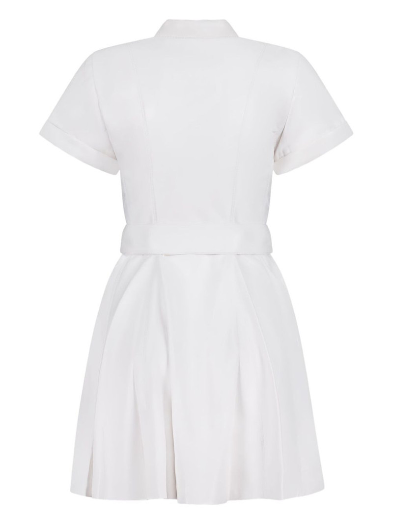 Alice + Olivia Lucy button-front pleated mini dress outlook