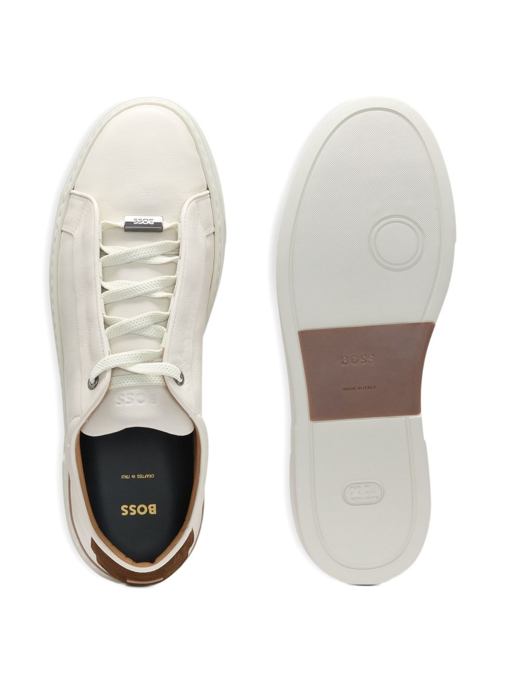 leather low-top sneakers - 4