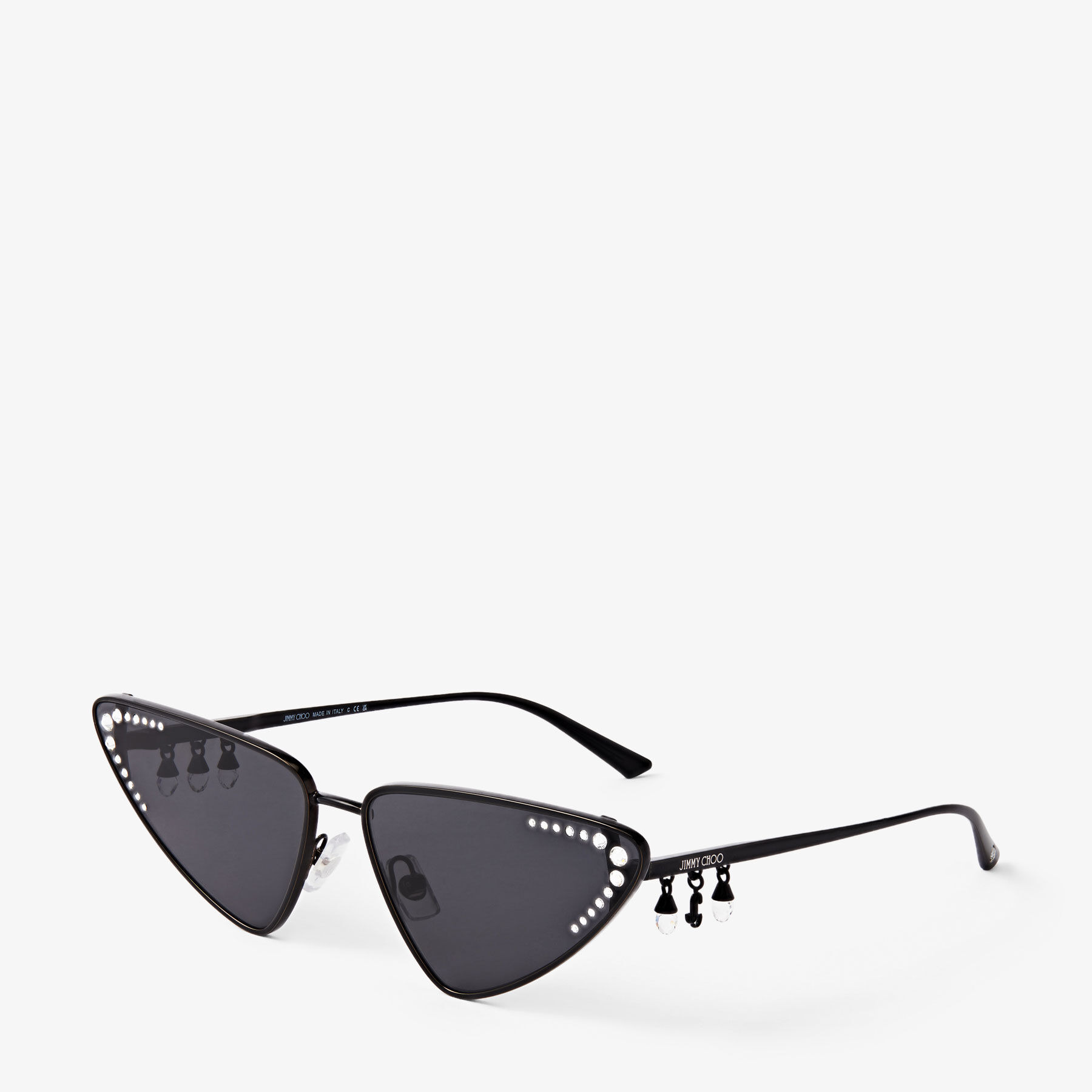 Kristal
Black Cat Eye Sunglasses with Crystals - 2