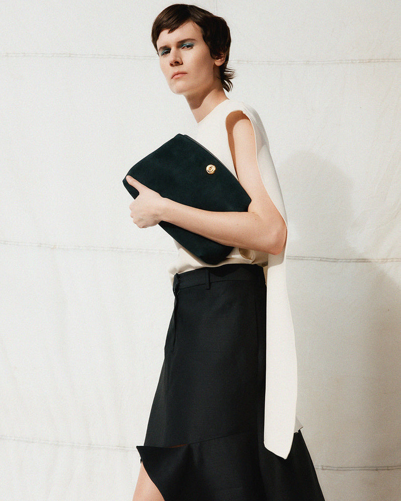 Liffner PUSHLOCK POUCH BLACK SUEDE outlook