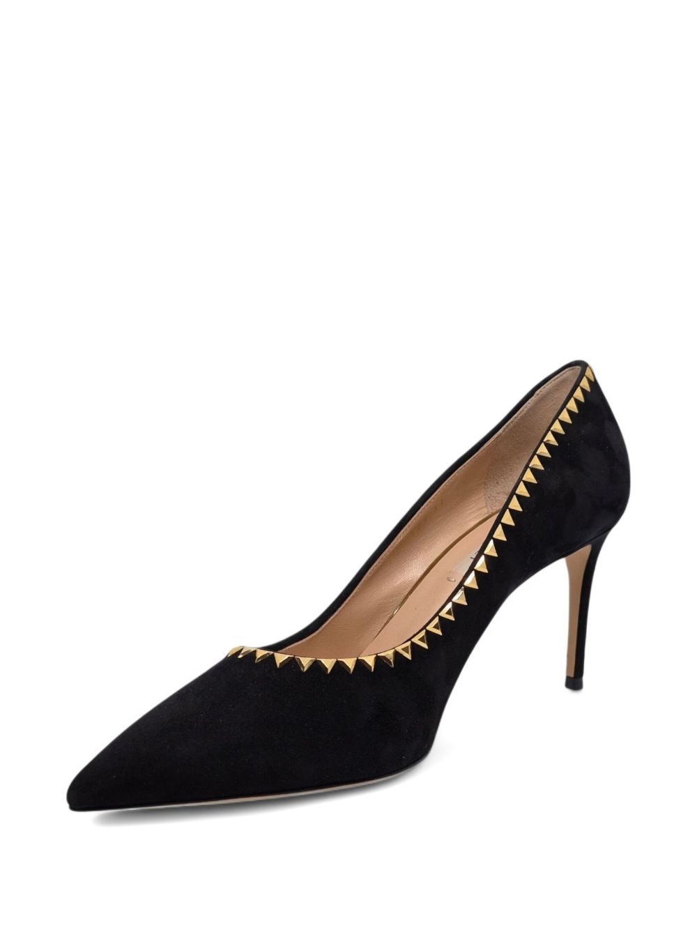 suede pointed-toe pumps - 5