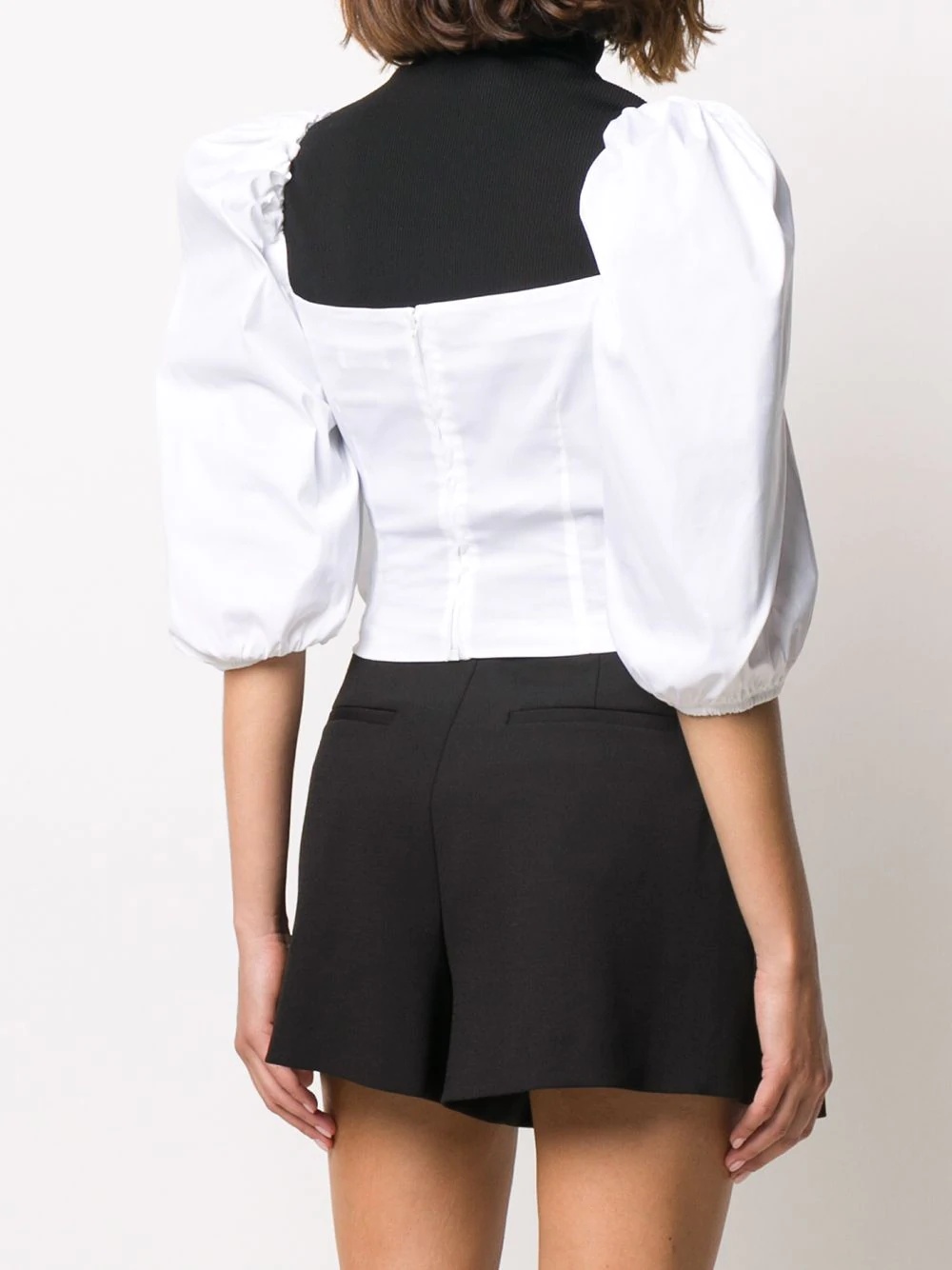 bow-detail V-neck blouse - 4