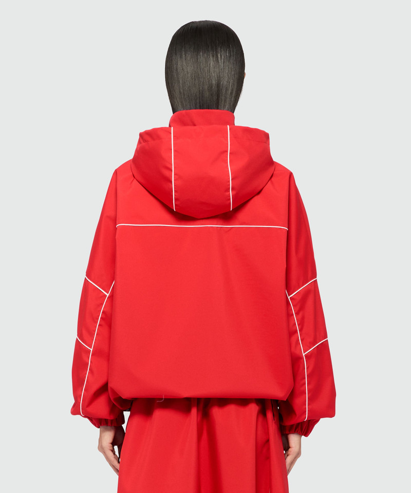 Red nylon jacket with contrasting piping 3