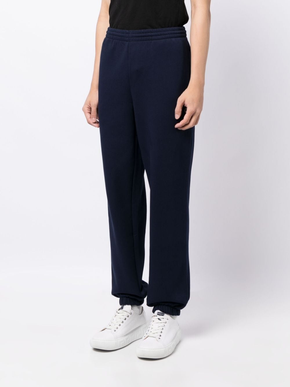 crocodile logo-patch fleece track pants - 3