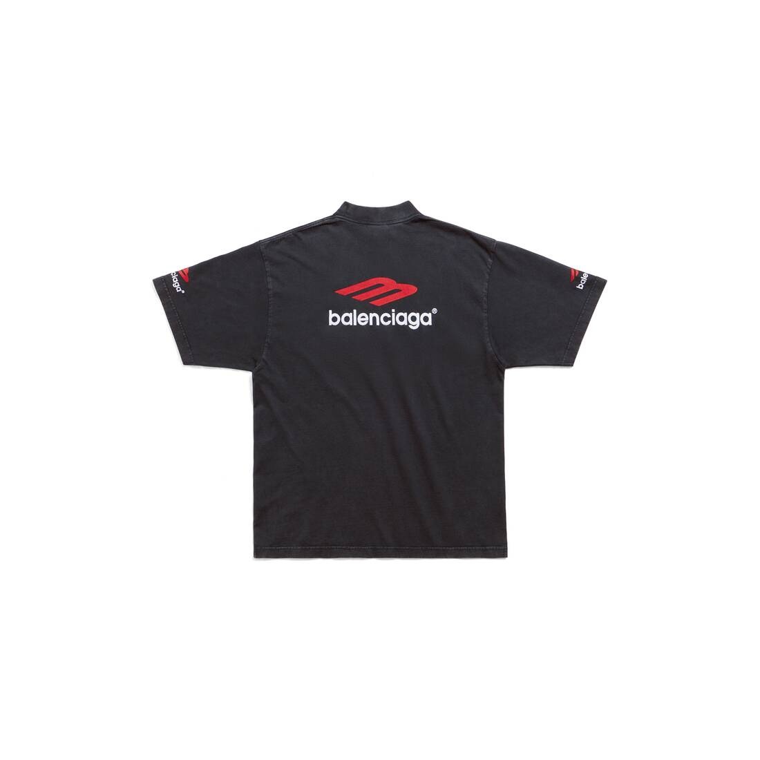 BALENCIAGA 3b Sports Icon T-shirt Medium Fit in Black Faded