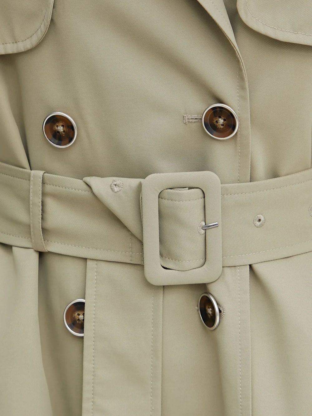 belted double-breasted trench coat - 5