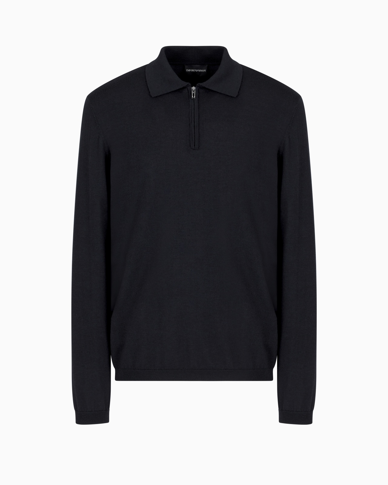 TRAVEL ESSENTIALS PLAIN-KNIT VIRGIN-WOOL JUMPER WITH POLO COLLAR - 1
