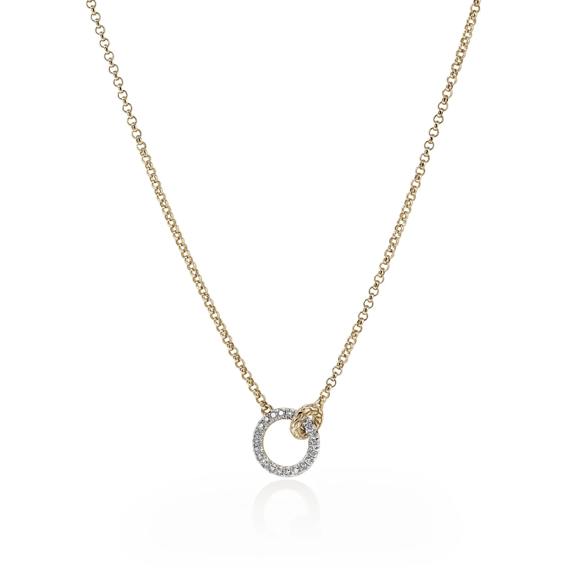 JH Essential Pavé Necklace, Gold, Diamonds, 2MM - 1