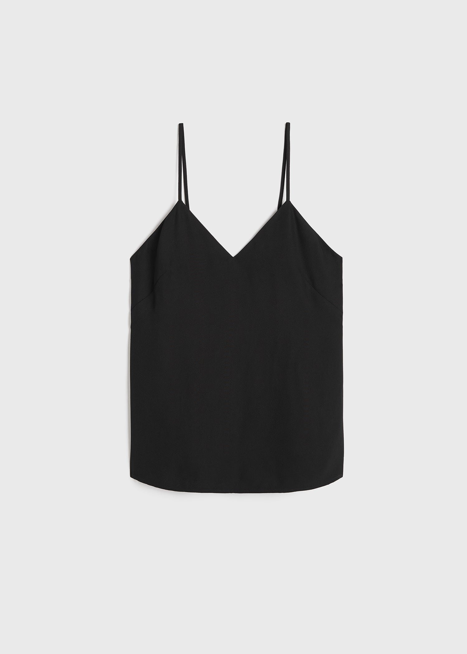 Crepe-back satin cami top black - 1