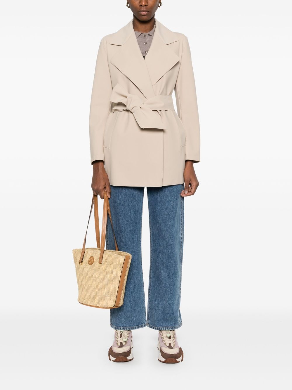 belted scuba coat - 2