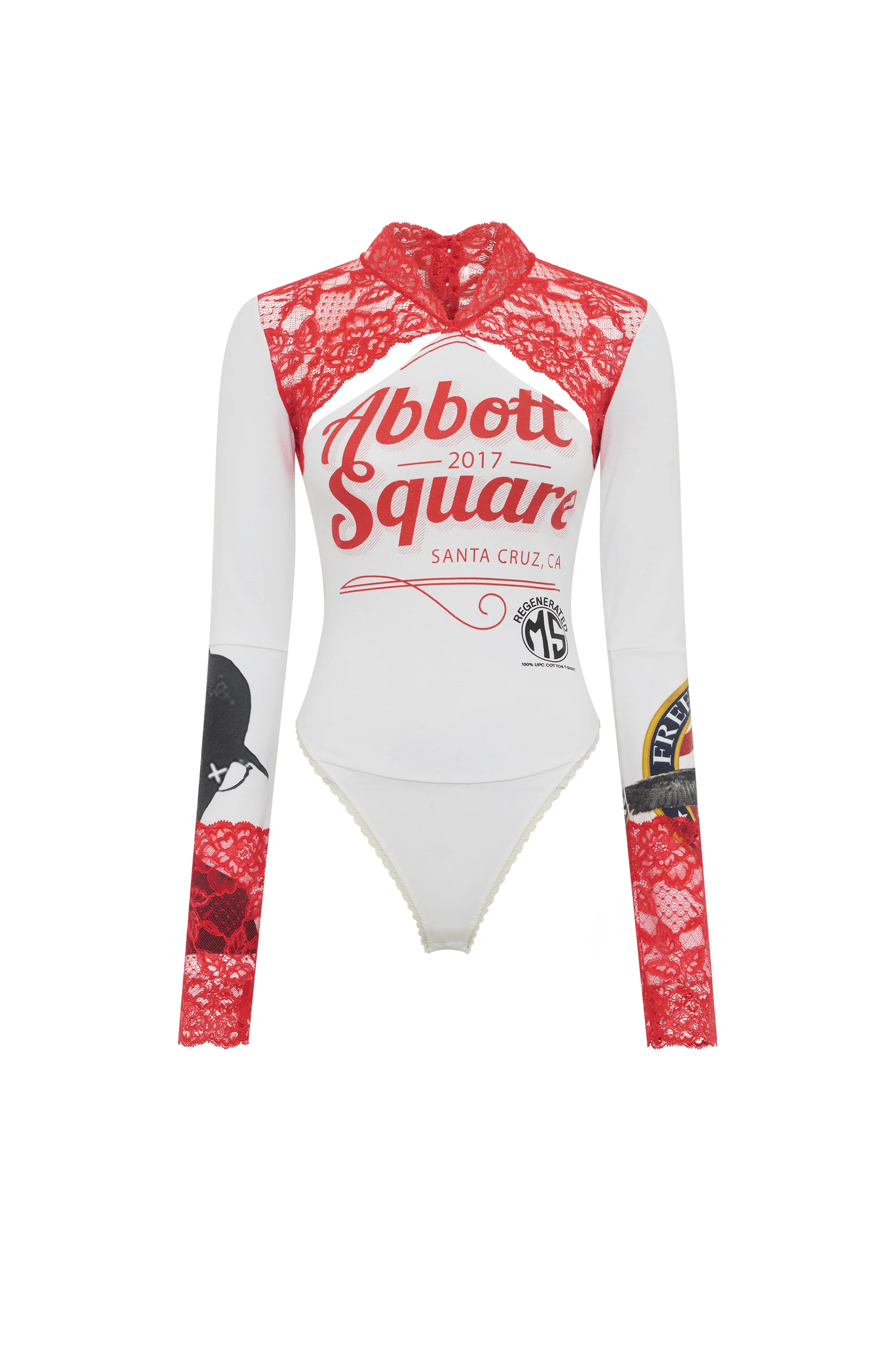 Regenerated T-Shirts And Lace Long Sleeves Body - 1