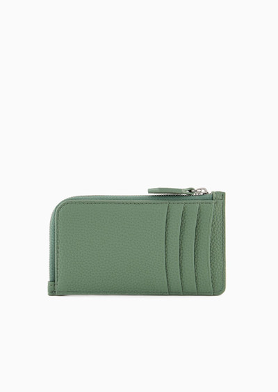 EMPORIO ARMANI MyEA deer-print card holder with wrap-around zip outlook