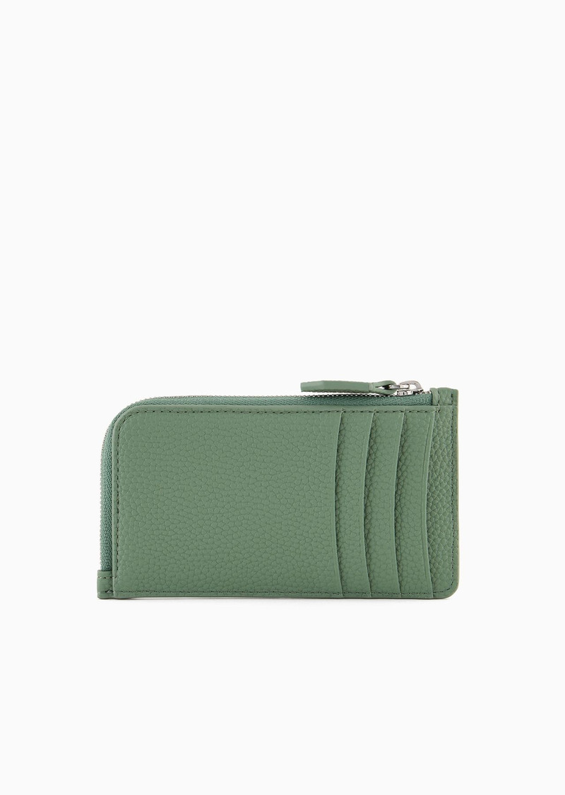 EMPORIO ARMANI MyEA deer-print card holder with wrap-around zip outlook