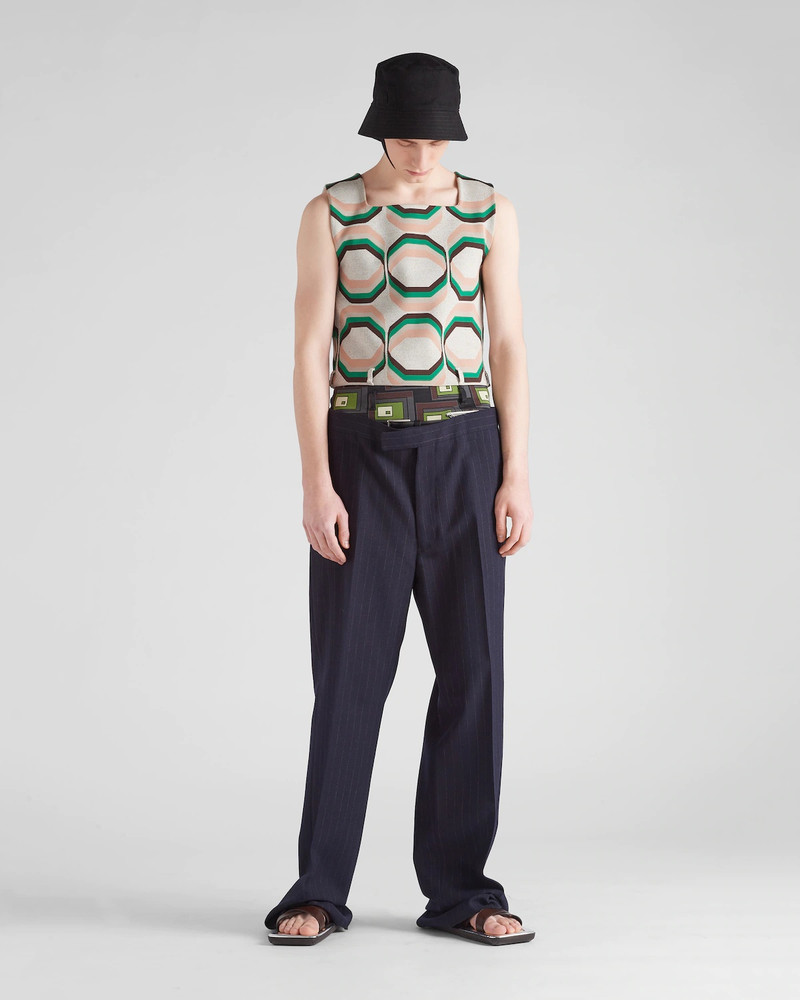 Prada Jacquard knit vest outlook