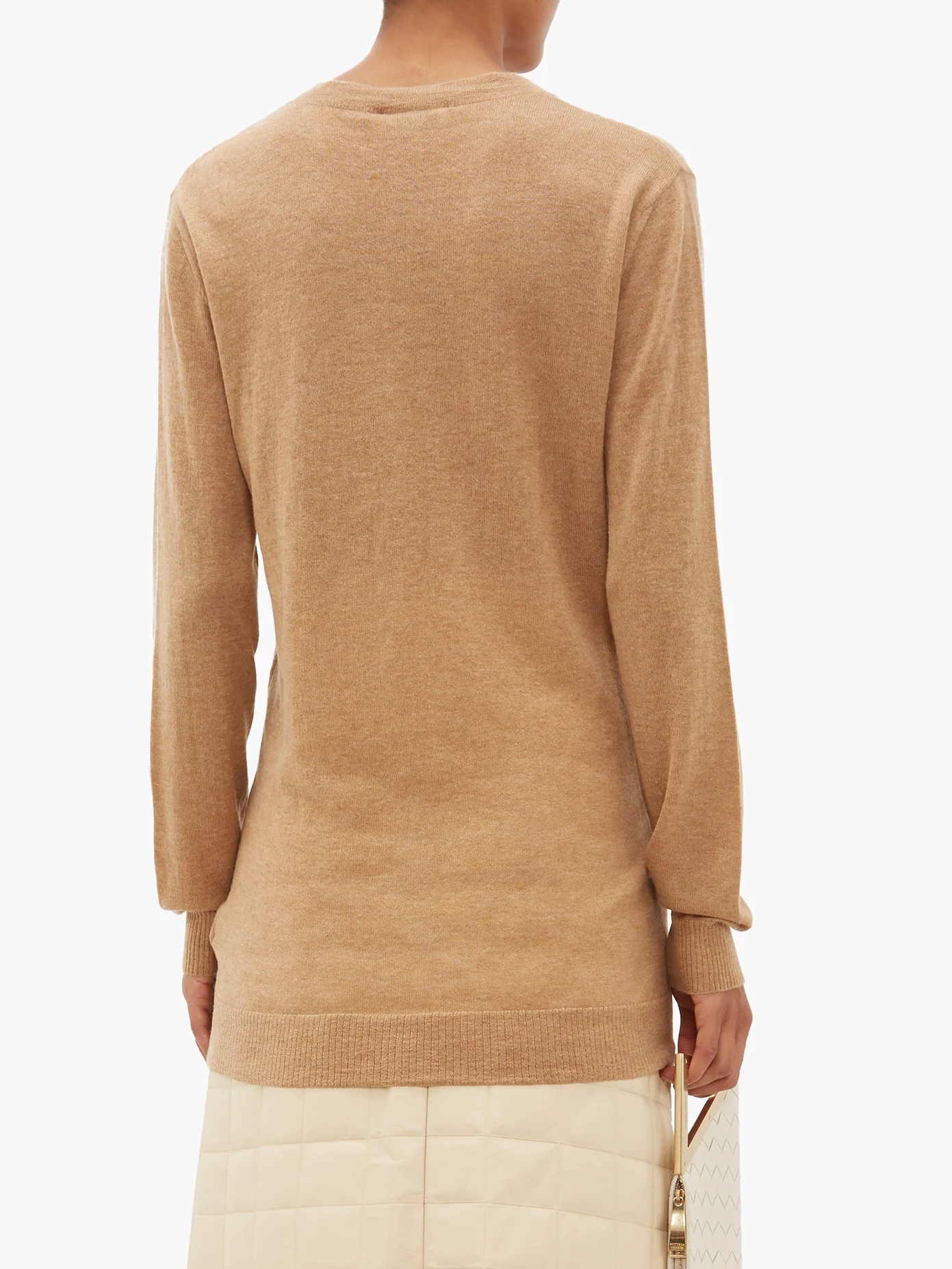 Round-neck cashmere sweater - 5